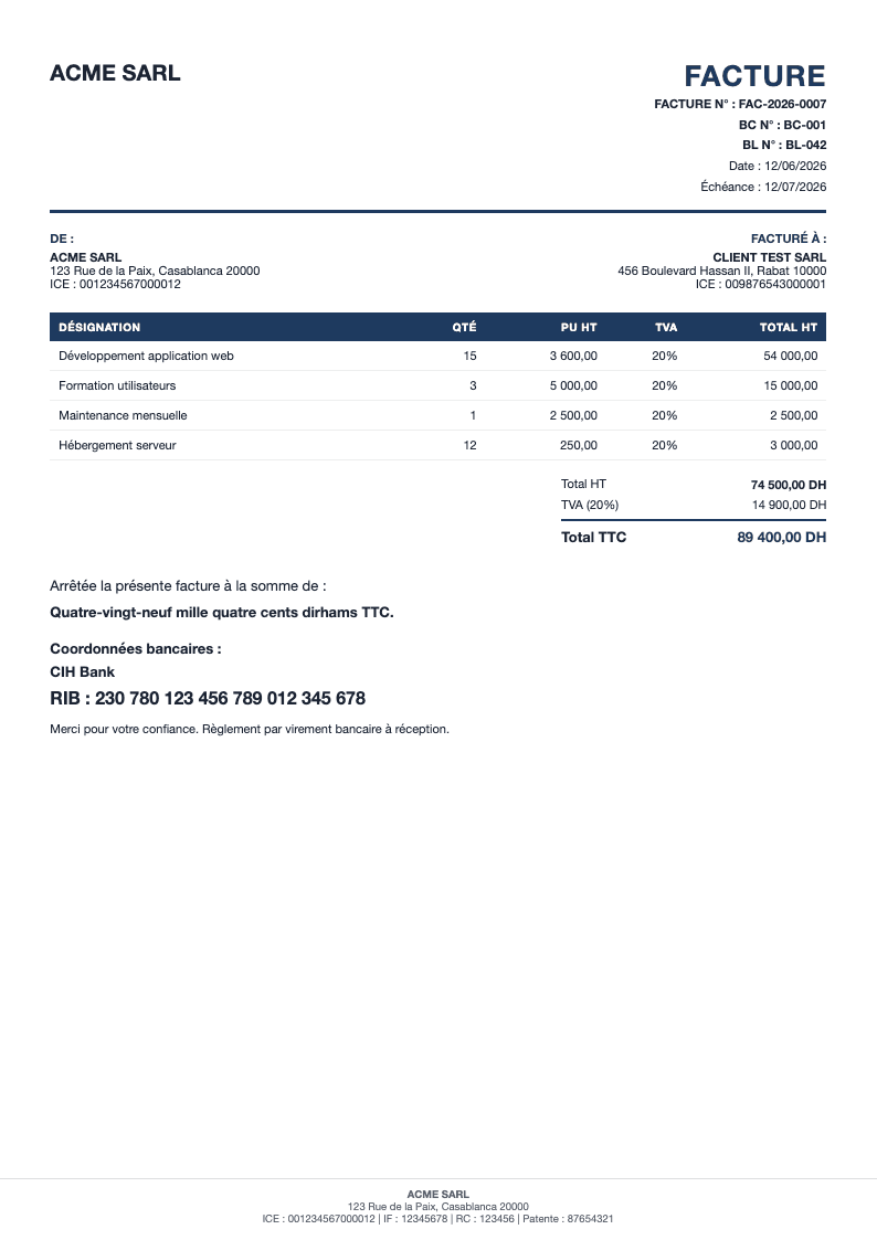 Modèle de document 1